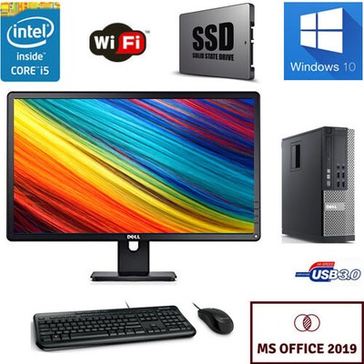 Fast Dell Desktop Computer Pc Quad Core I5 4570 8gb Ram Ssd Win 10