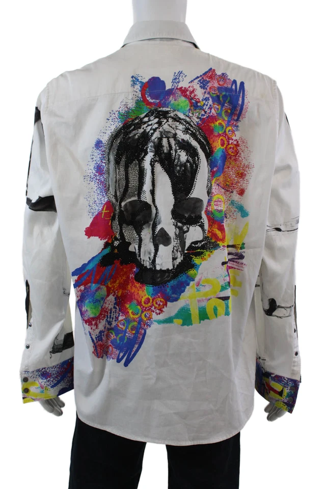 Robert Graham Mens Cotton Abstract Print Buttoned Shirt Multicolor Size XL - Image 2 of 4