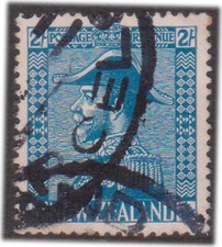 (F234-76) 1926 NZ 2/- blue admiral stamp (BZ)