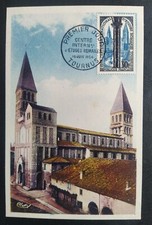 CARTE MAXIMUM PREMIER JOUR  1954 TIMBRE N° 986 CENTRE D'ÉTUDE ROMANES TOURNUS