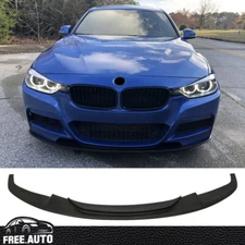 Fits 12-18 BMW F30 3 Series Front Bumper Lip DP Style Spoiler Unpainted Black PU