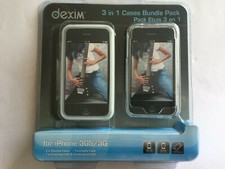Pacchetto custodie 3 in 1 2 x silicone, 1 x custodia cristallo Apple iPhone 3G 3GS 4G