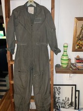 Vintage US MILITARY CWU-27/P Flyers Coveralls Pilot Flight Suit Sage Green 40r