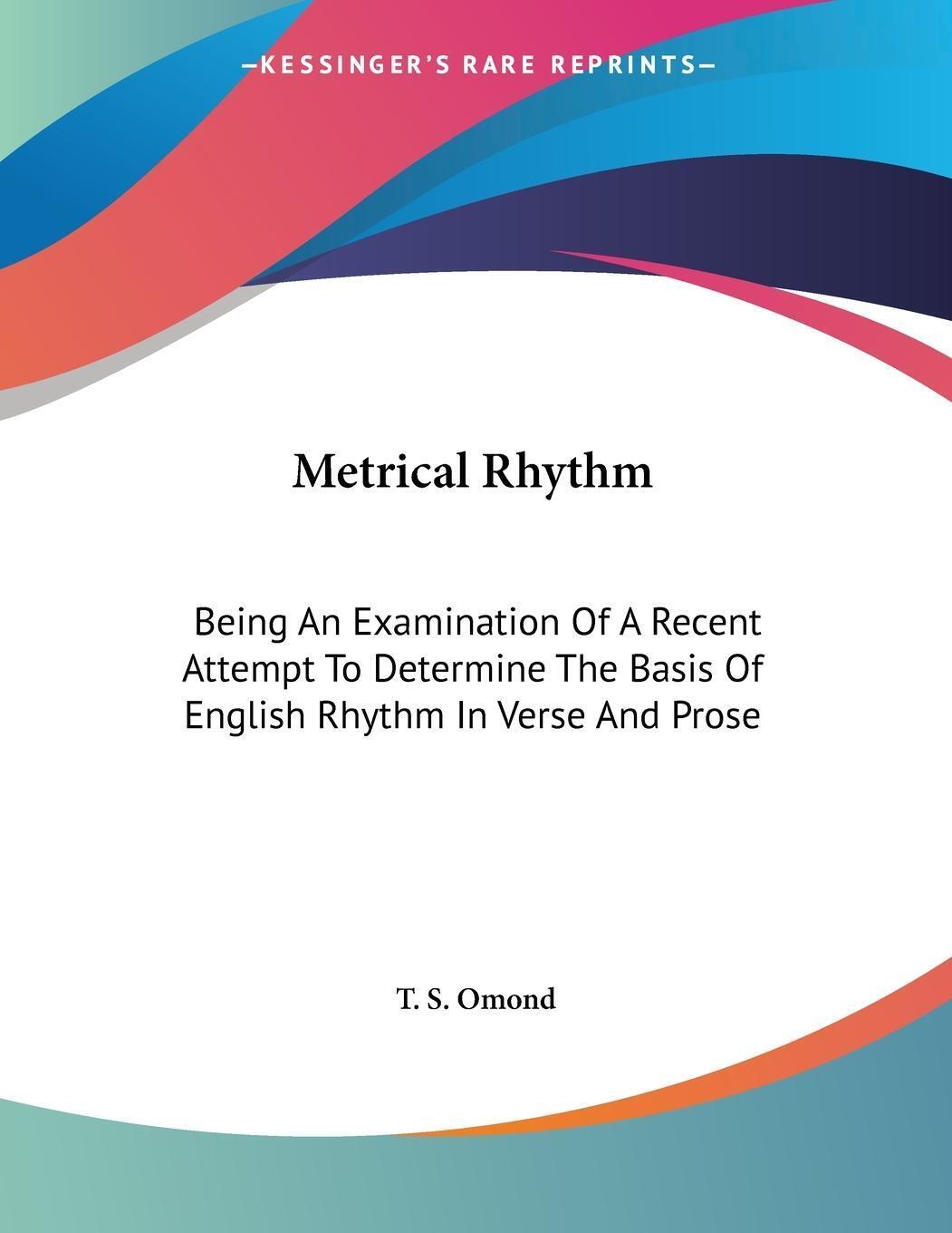 Thumbnail - Metrical Rhythm T. S. Omond Taschenbuch Paperback Englisch 2007