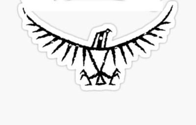 OSPREY BACKPACKS 5.5 X 10.25'' BLACK VINYL DIE CUT STICKER CLIMBING HIKING SKIING