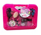 Happy Girls Pink Beauty Salon Set With Brush, Hair Dryer, Perfume, Clips, & Comb