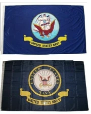3x5 3'x5' Wholesale Combo U.S. Navy Emblem & Navy Emblem Crest (2 Flags) Flag