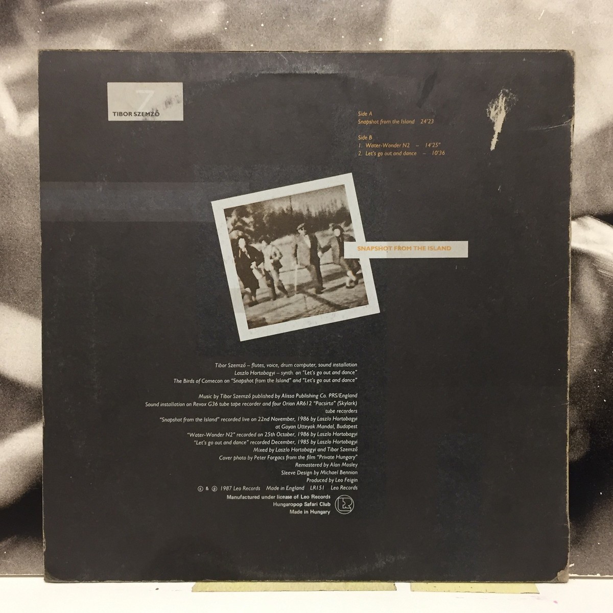 Tibor Szemzo - Snapshot From The Island LP 1988 Hungary