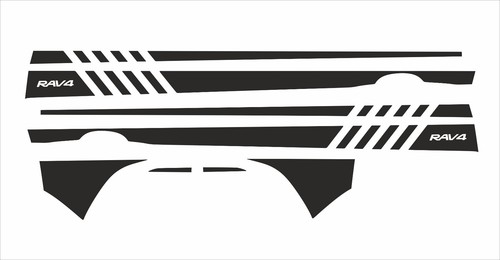 Side Body stripes Decals stickers graphic kit Fits Toyota Rav4 2019 - 2024 - Picture 4 of 7