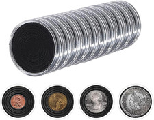 46Mm Coin Capsules Cases with 7-Size 16/20/25/27/30/35/40Mm Black Foam Gaskets