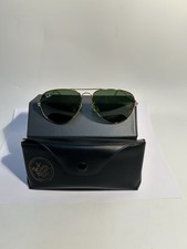 Vintage Ray-Ban B L Aviator Sunglasses USA Gold Frame Green G15 Lens w Case