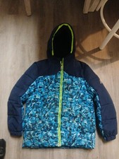ZeroXposur Boys' Puffer Hooded Winter Coat Navy/Ocean Blue Size 10-12
