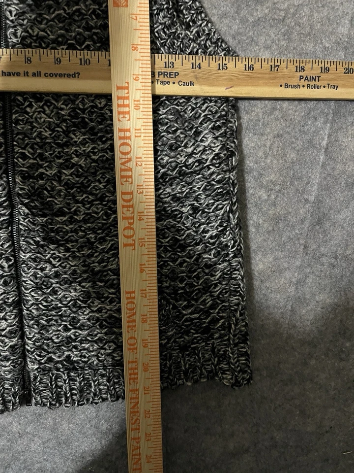 Chaleco de lana Eileen Fisher Yak para mujer gris rústico terroso cálido capas Practica 2XS Foto 3 de 4