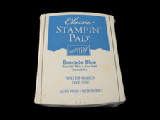 Stampin Up Ink BROCADE BLUE old style foam stamp pad NEW