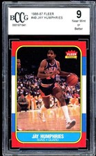 Jay Humphries Rookie Card 1986-87 Fleer #49 PSA 9