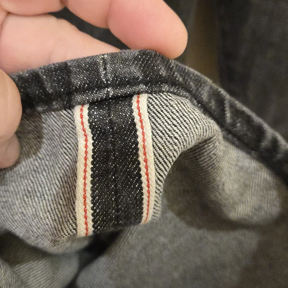 Jeans Rockmith cru selvedge tamanho 34x28 botão mosca - Imagem 3 de 4