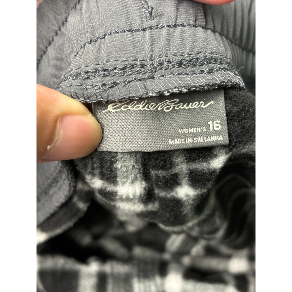 Pantalones para mujer Eddie Bauer forrados de lana talla 16 grises cómodos cálidos nuevos con etiquetas Foto 4 de 4