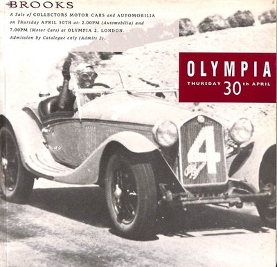 Auction Sale Catalogue: A Sale of Collectors Cars and Automobilia. Thursday. 3..