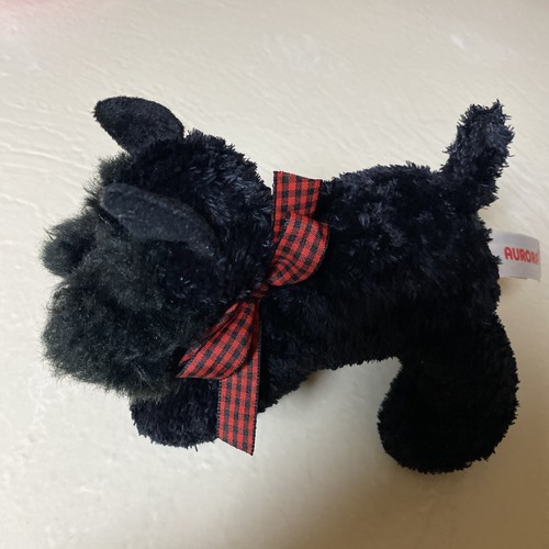Aurora Black Scottish Terrier Puppy With Bow - Picture 3 of 4