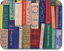 RIFLE PAPER CO. Bookshelf Patterned Mouse Pad | Add a Touch of 