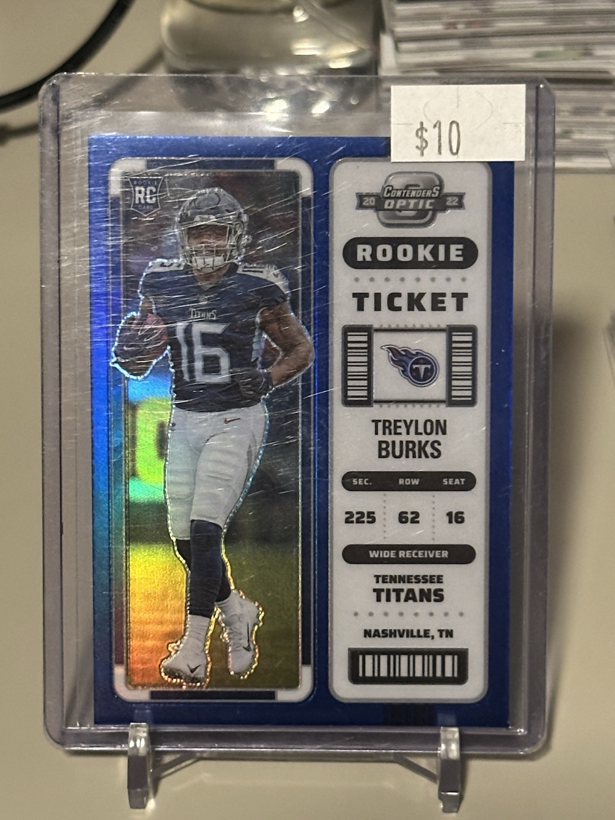 2022 Panini Contenders Optic Ticket Blue Prizm /99 Treylon Burks #94 Rookie RC