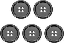 5Pcs Metal Button 23Mm 0.91" 4 Holes Alloy round Buttons Craft Sewing Accessor
