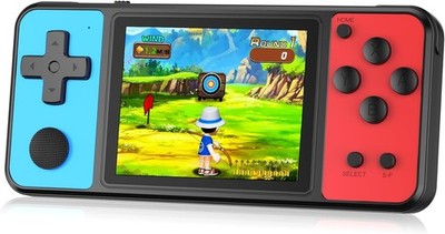 32 Bit Handheld Spielkonsole 139 Spiele 3 Zoll IPS Bildschirm Blau Rot ZHISHAN