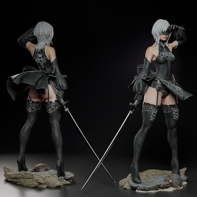 10H Nier Automata | 1/4 & 1/6 Unpainted Resin Kit | Dual Blade Android Display