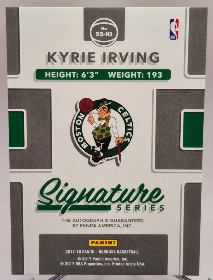 2017-18 Panini Donruss Signature Series Auto Autograph Kyrie Irving /10 Celtics - image 2 of 2