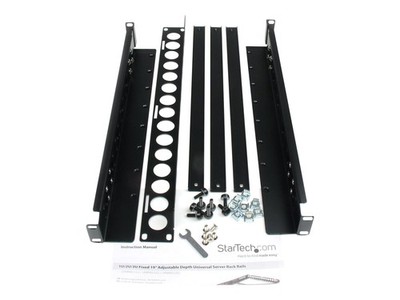 StarTechcom Universal Rack Führungen 1U Feste Montagehalterungen Rackschienen