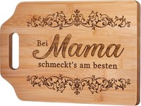 Mama Geschenk - Graviertes Bambus Schneidebrett, Beste Mama Geschenk