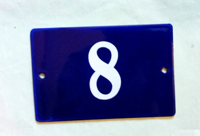 Numéro de rue | oval 7x10,5 cm | plaque emaillée personnalisée panneau de porte