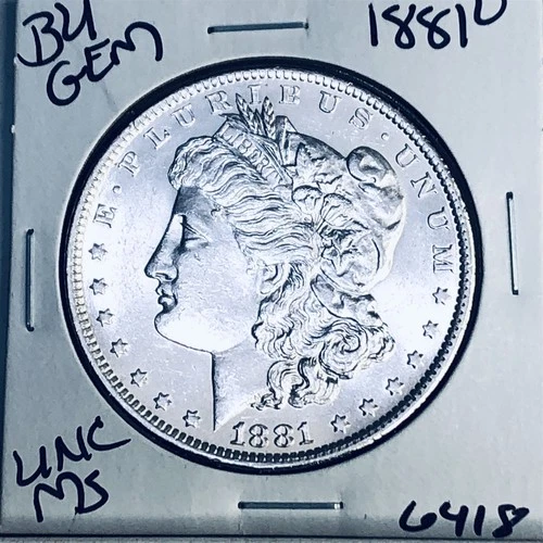 1881 O BU GEM MORGAN SILVER DOLLAR UNC MS+++ U.S. MINT RARE COIN 6418