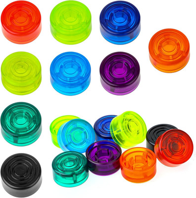 Guitar Effect Pedal Footswitch Toppers 18Pcs Foot Nail Cap Protection Cap Multi-
