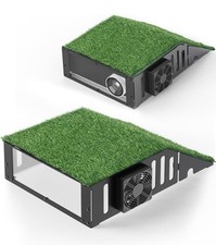 Golf Simulator Projector Cover - Durable Floor Mounted Enclosure w/ Cooling Fan