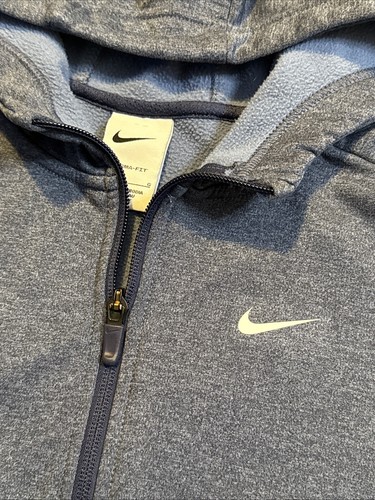 Nike Kinder L Therma Fit Full Zip Pullover mit Kapuze blau weiß Swoosh - Bild 4 von 9