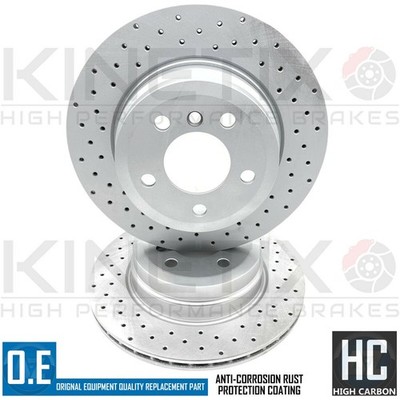 FÜR BMW X5 30d M SPORT E70 HINTEN QUER GELOCHT PERFORMANCE BREMSSCHEIBEN 320mm