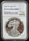 2020-W $1 SILVER AMERICAN EAGLE NGC PF70 : 06456