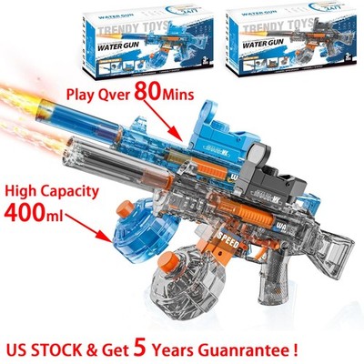 Electric Water Gun Up to 32 FT Long Range Water Riffle Summer Toy Kids Adults