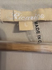 Ricarica Sequin Long Evening Maxi Formal Dress Women's L Beige
