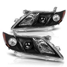 Headlight Assembly Compatible with 2007 2008 2009 Camry Exclude Hybird Black