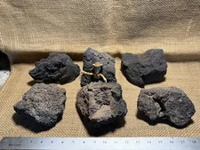 SPECIAL OFFER! 6 Large, Black Lava Rocks – For Aquariums Succulents & More