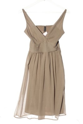 VERO MODA Trägerkleid Damen Kleid Gr. DE 36 nude Elegant