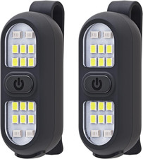 2 Pack Clip on Flashlights, Running Light for Runners Rechargeable Safety Lights