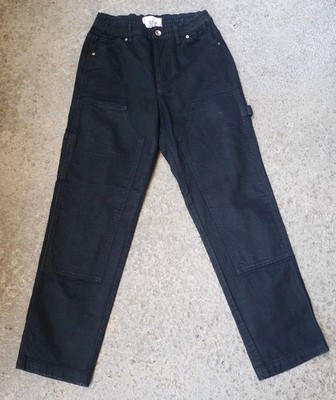 BDG Urban Outfitters Carpenter Double Knee Utility Black Denim Work Pants Small