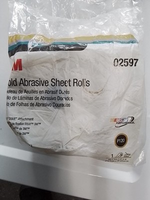 3M 02597 Stikit Gold Abrasive Sanding Sheet Roll P120A Grade (2.75 in X 30 Yd)
