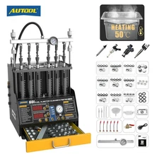 Fuel Injector Tester and Cleaner Machine Ultrasonic Heated Cleaning GDI FSI EFI 