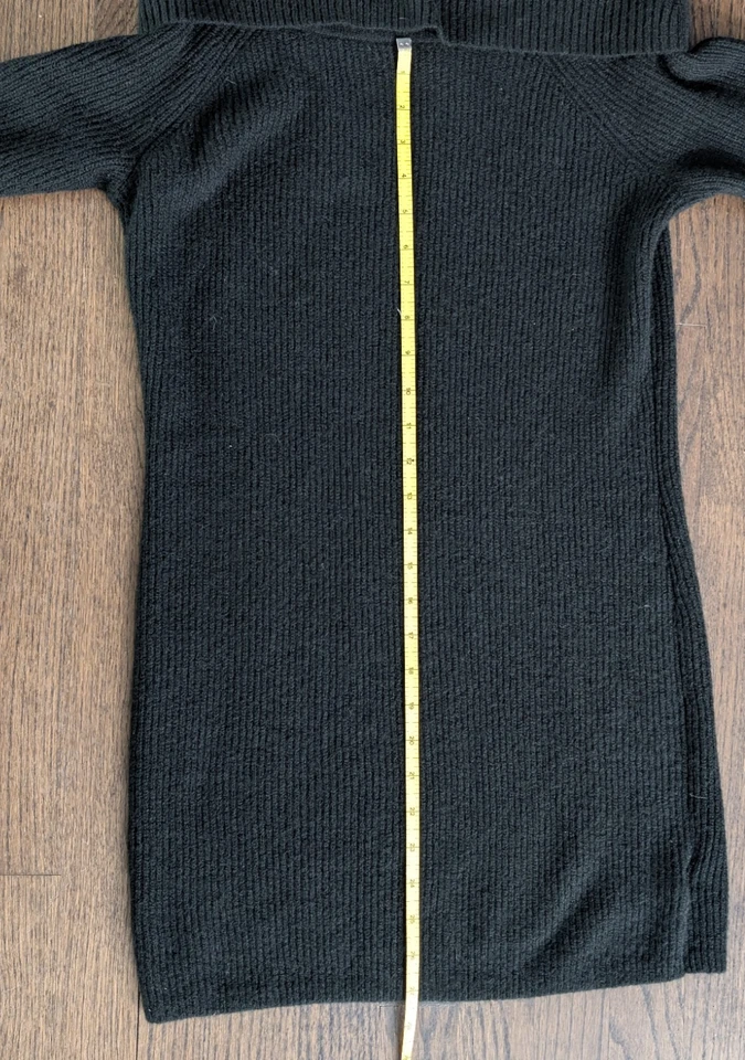 Vestido Suéter GAP Negro Hombro Descubierto - S Pequeño - LBD Foto 3 de 4