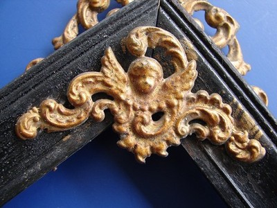 VINTAGE FITS 12 X 10 FRENCH BAROQUE PICTURE FRAME ORNATE WOOD GOLD