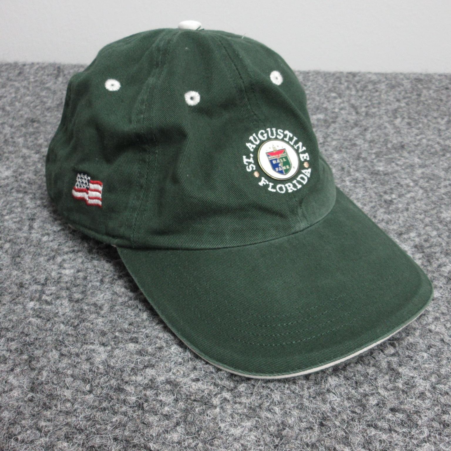 St Augustine Florida Hat Cap Strap Back Green Emb… - image 2